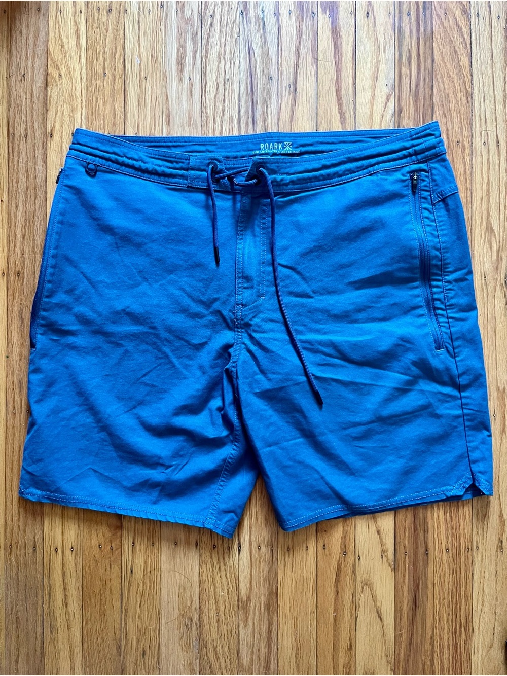 Roark Layover 2.0 Shorts Trail Hiking Walking Drawstring Blue Mens Size 36in